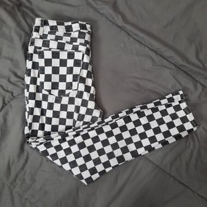 Almost Famous juniors high rise skinny checkered jeans size 9